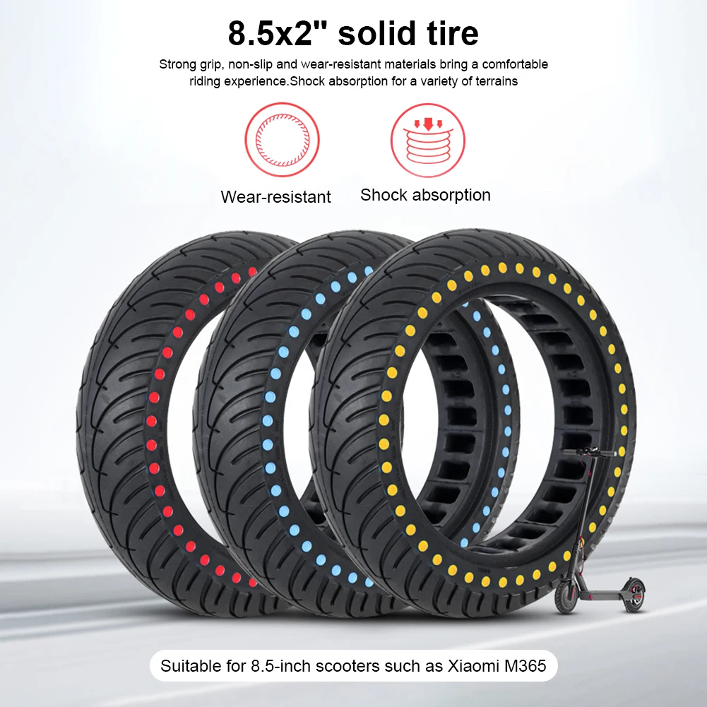 

Rubber Solid Tire 8.5inch Tire Replacement for M365/Pro/4S/Pro2 Electric Scooter Puncture-Resistant Explosion-Proof Solid Tire