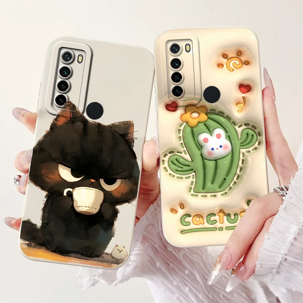 6 3 &quotдля Redmi Note 8 силиконовый роскошный модный противоударный чехол-бампер с