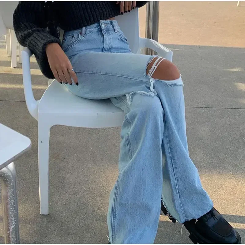 Рисунок 5 - Винтажные мешковатые прямые джинсы с высокой талией