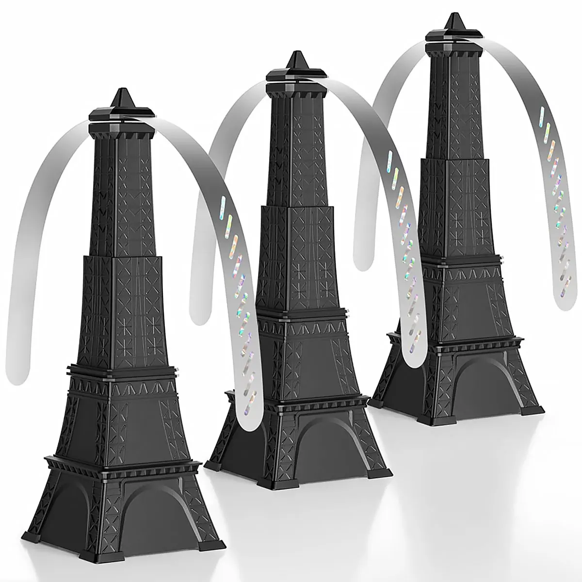 

3pcs Portable Automatic Fly Fans for Table Quiet Fly Repellent Fan Battery Powered Tower-Type Safe Fly Fan with Soft Blades for