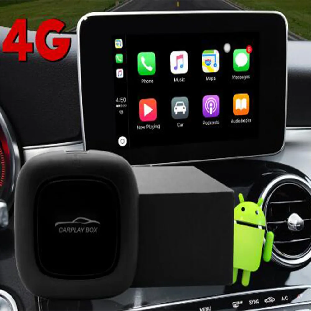 

2023 Android Carplay Ai Box Wireless Carplay android Auto Mini Android Box Streaming Box For Cars 4G LTE GPSNetflix YouTube