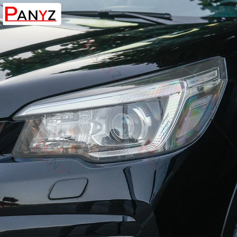 

2 Pcs For Subaru Forester 2019 2020 Car Headlight Protective Film Headlamp Restoration Transparent Black TPU Protective