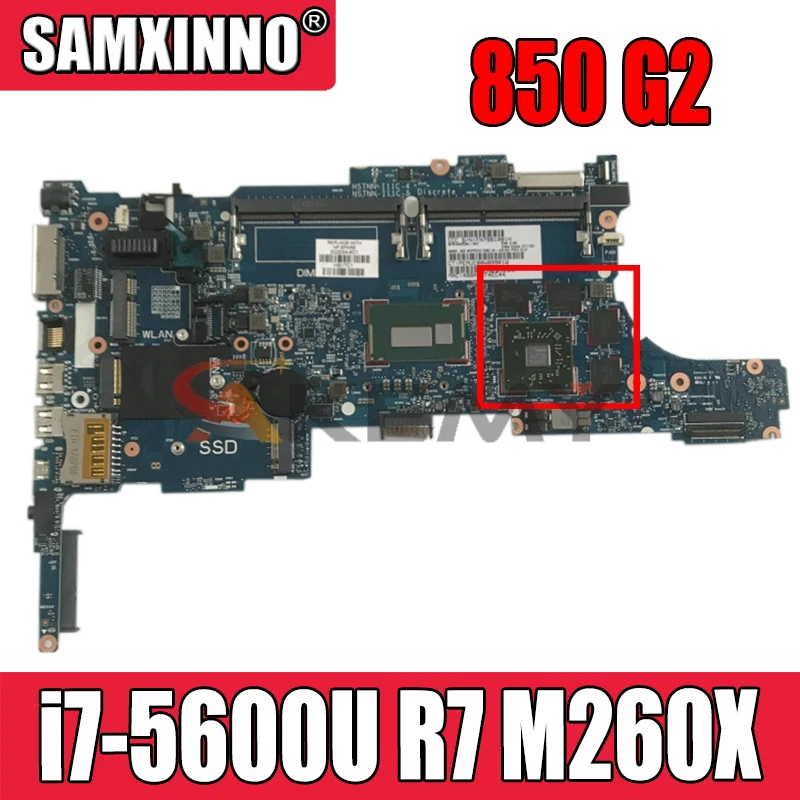 

Материнская плата для ноутбука HP 840 850 G2 799543-601 799543-001 с процессором SR23V i7-5600u R7 M260X GPU 6050A2637901-MB-A02 100% протестирована