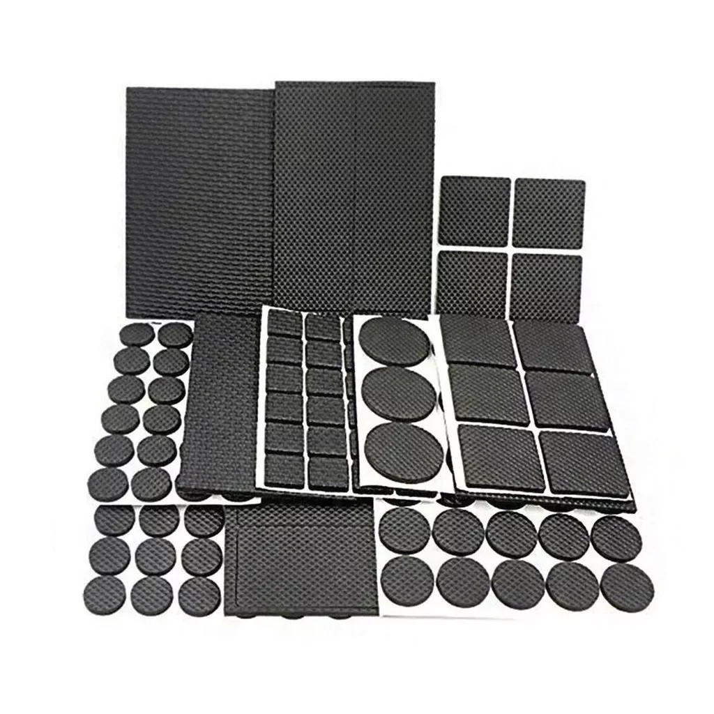 23spcs Floor Protectors Mat Non-Slip Rubber Pads Self Adhesive Furniture Feet Rug Sofa Chair Leg Sticky Pad Multi-Size Option