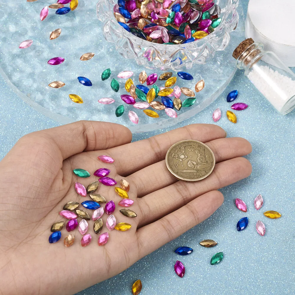 1600 шт. горячая фиксация акриловая искусственная кожа прозрачный граненый