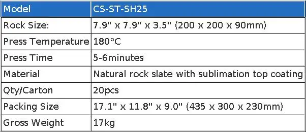 US Stock 20Pcs 7.87in x 7.87in Sublimation Square Photo Slate Rock Plaque Blanks with Stand For Desktop Souvenir DIY Custom Gift