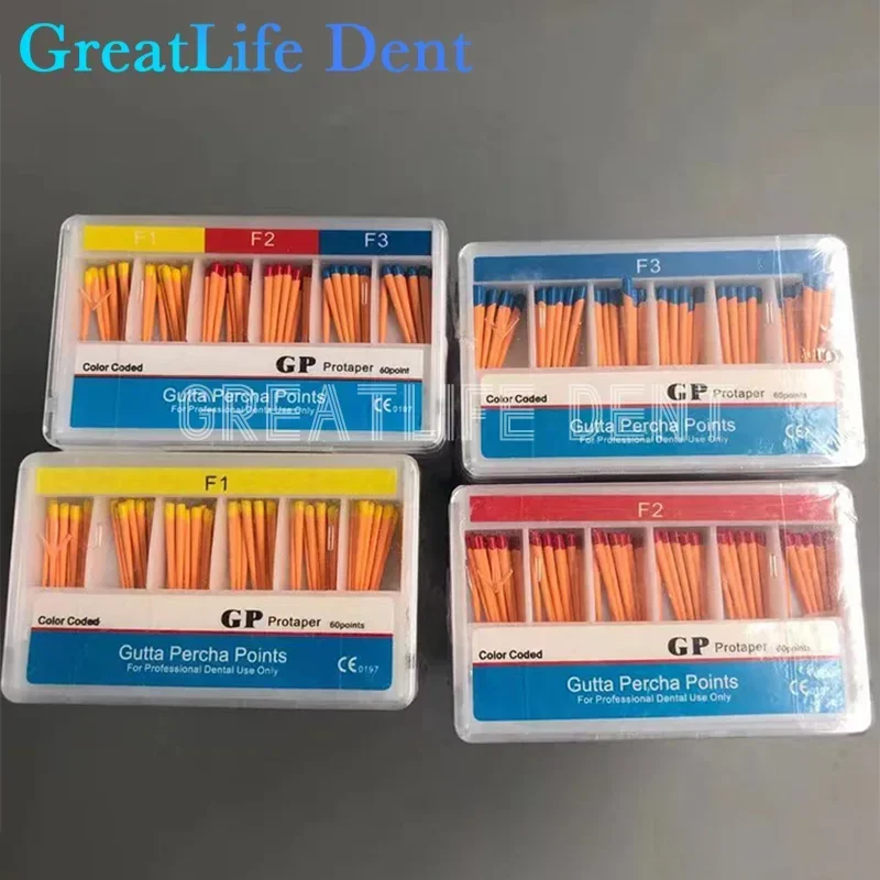GreatLife Dent 1 коробка Dental Gutta Percha Points F1 F2 F3 F4 F5 Поставщик стоматологических материалов