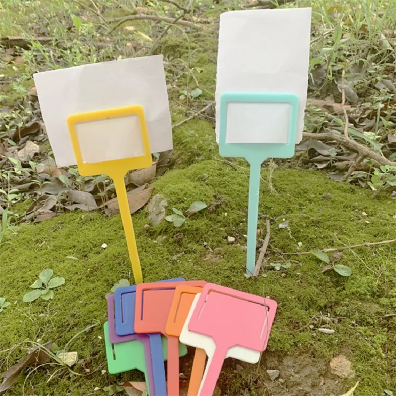 

10PCS Colorful Plant Marker Plastic Garden Plant Labels Plant Classification Tags Nursery Flower Pots Seedling Label Plants Sign