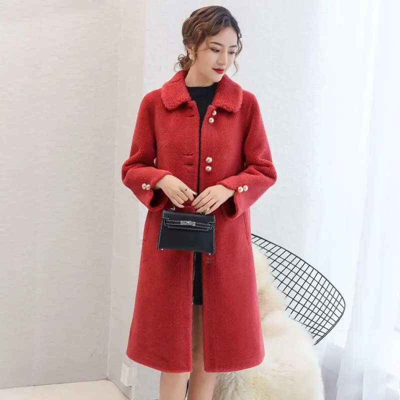 Горячая Распродажа Женское зимнее пальто с воротником из натурального меха