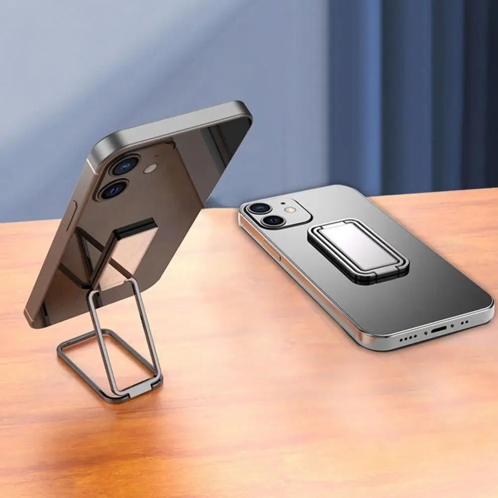 

Phone Holder Adjustable Foldable Zinc Alloy Universal Ultra-thin Mobile Phone Ring Bracket for Live Streaming