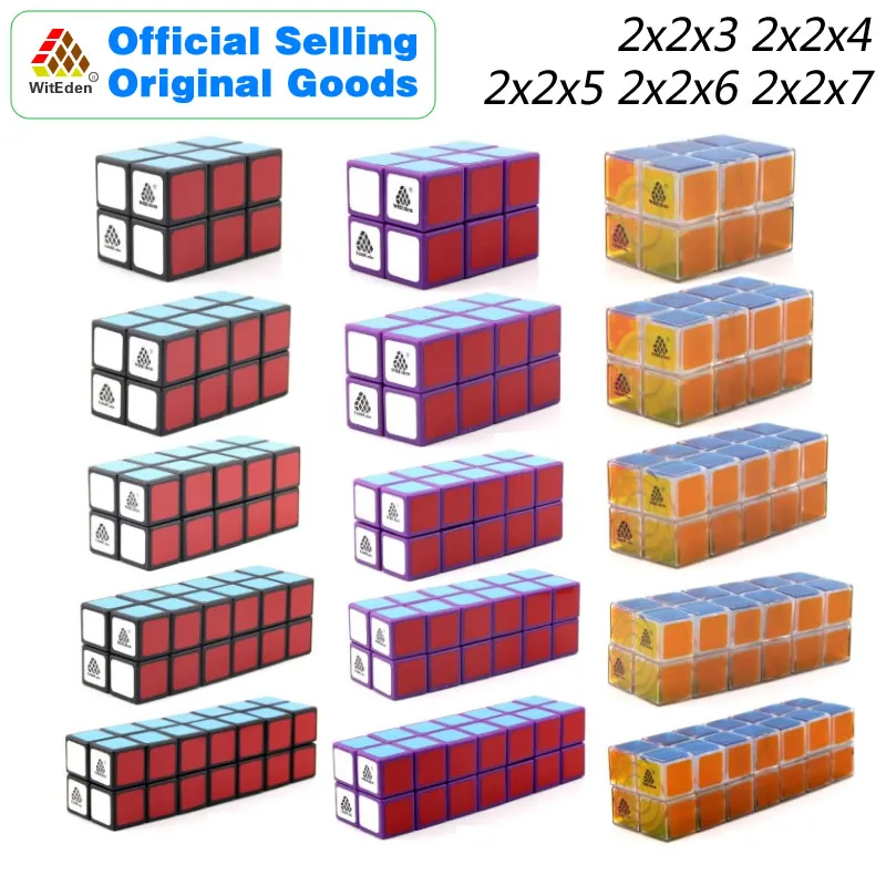 WitEden Cuboid 2x2x3 2x2x4 2x2x5 2x2x6 2x2x7 Magic Cube Puzzles Speed Brain Teasers Challenging Educational Toys For Children