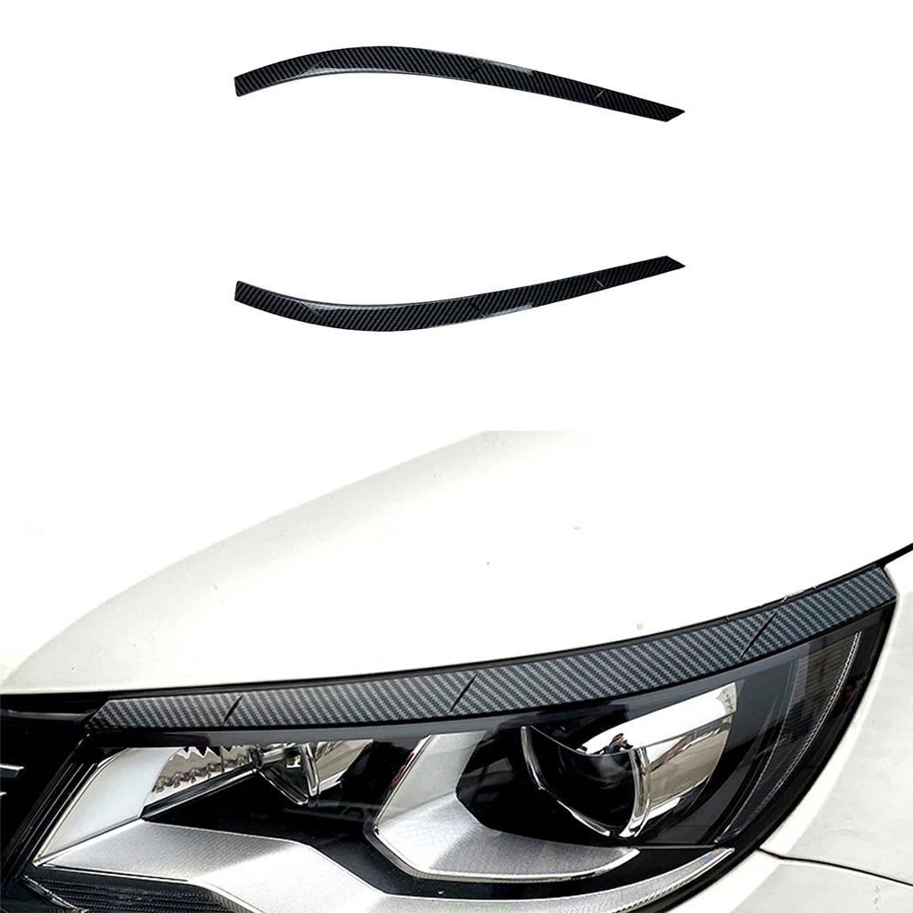 

2 шт., накладки на передние фары для Volkswagen VW Tiguan MK1 2011 2012 2013 2014 2015 2016