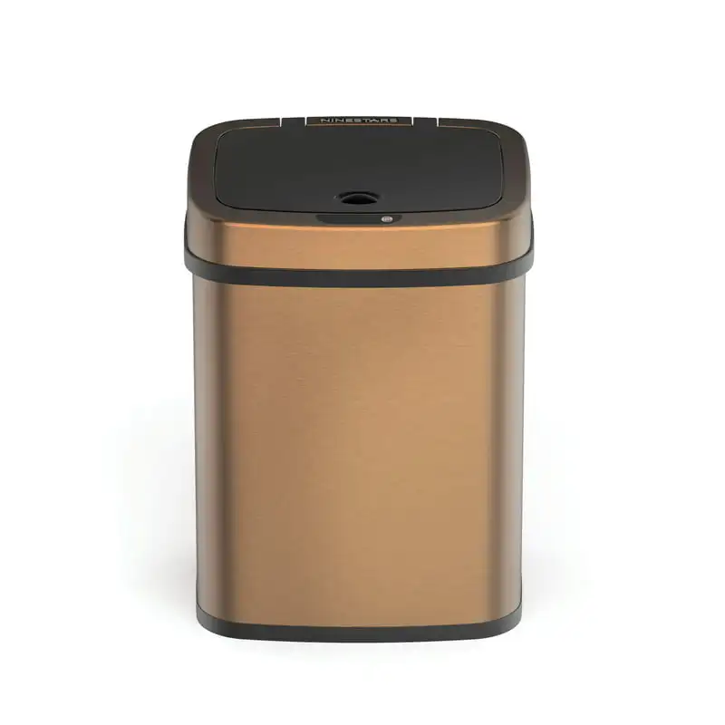 

Gallon Trash Can, Touchless Bathroom Trash Can, Gold Stainless Steel