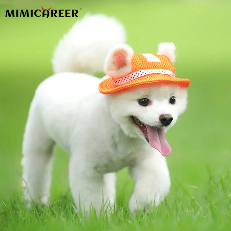 

Dog Hat Fashion Cute Go Out Sunscreen Breathable Mesh Sun Cap Cotton Canvass Princess Baseball Headgear Pet Accessories