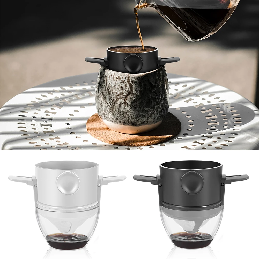 

Foldable Coffee Filter Stainless Steel Paperless Dual Layer Coffee Maker Portable Drip Coffee Holder Pour Over Coffee Dripper