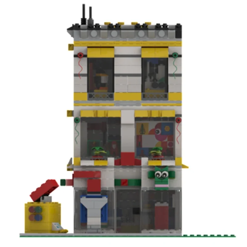 Модель Street View Moc строительные кирпичи блоки угловая технология магазина
