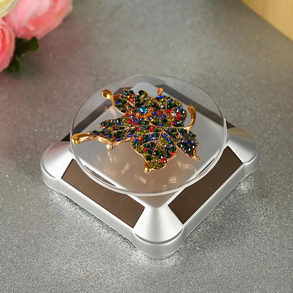 

Auto Rotating Turntable Stand Necklace Bracelet Watch Display Solar Showcase