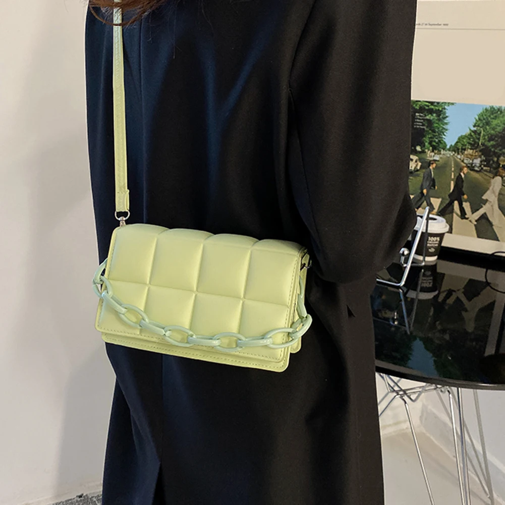 

Сумки для женщин, сумка через плечо из искусственной кожи на цепочке, женская сумка-шоппер с сетчатым узором, трендовые дешевые качественны...