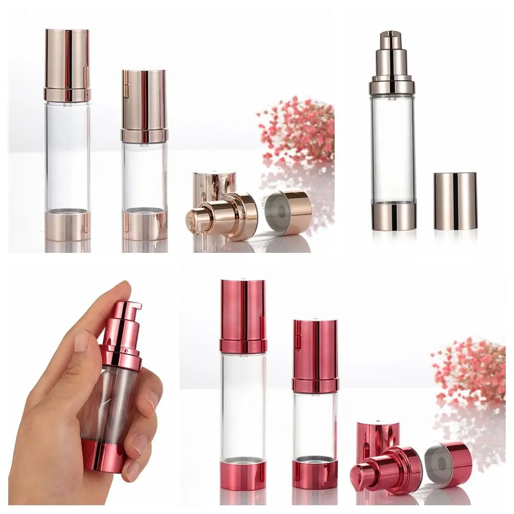 

15/30/50ml Makeup Tool Empty Travel Size Airless Refillable Bottle Lotion Vacuum Bottle Cream Container Cosmetic Holder