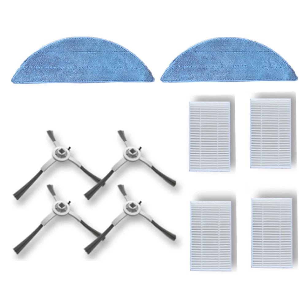 

10pcs For ABIR X5 X6 X8 Robotic Vacuum Cleaner Spare Parts Accessories Filters Side Brushes Mop Cloths ZK901 AlfawiseV10 JS35