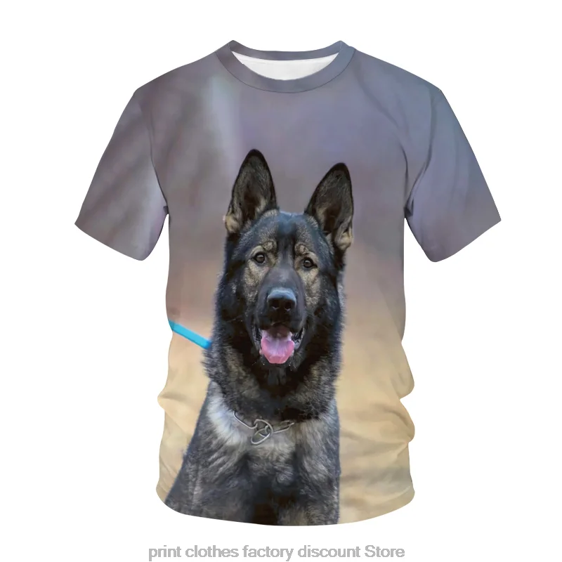 

Футболка мужская с 3D-принтом собаки, модная повседневная тенниска с круглым вырезом, Красивая майка с коротким рукавом, уличная одежда