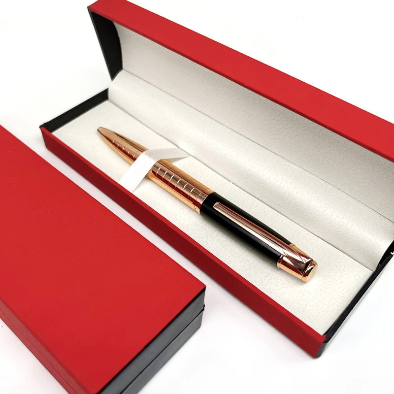 

Gift Box Exquisite Packaging Luxury high Quality Business Metal Signature Pen Student Writing Rotary Ballpoint Pen