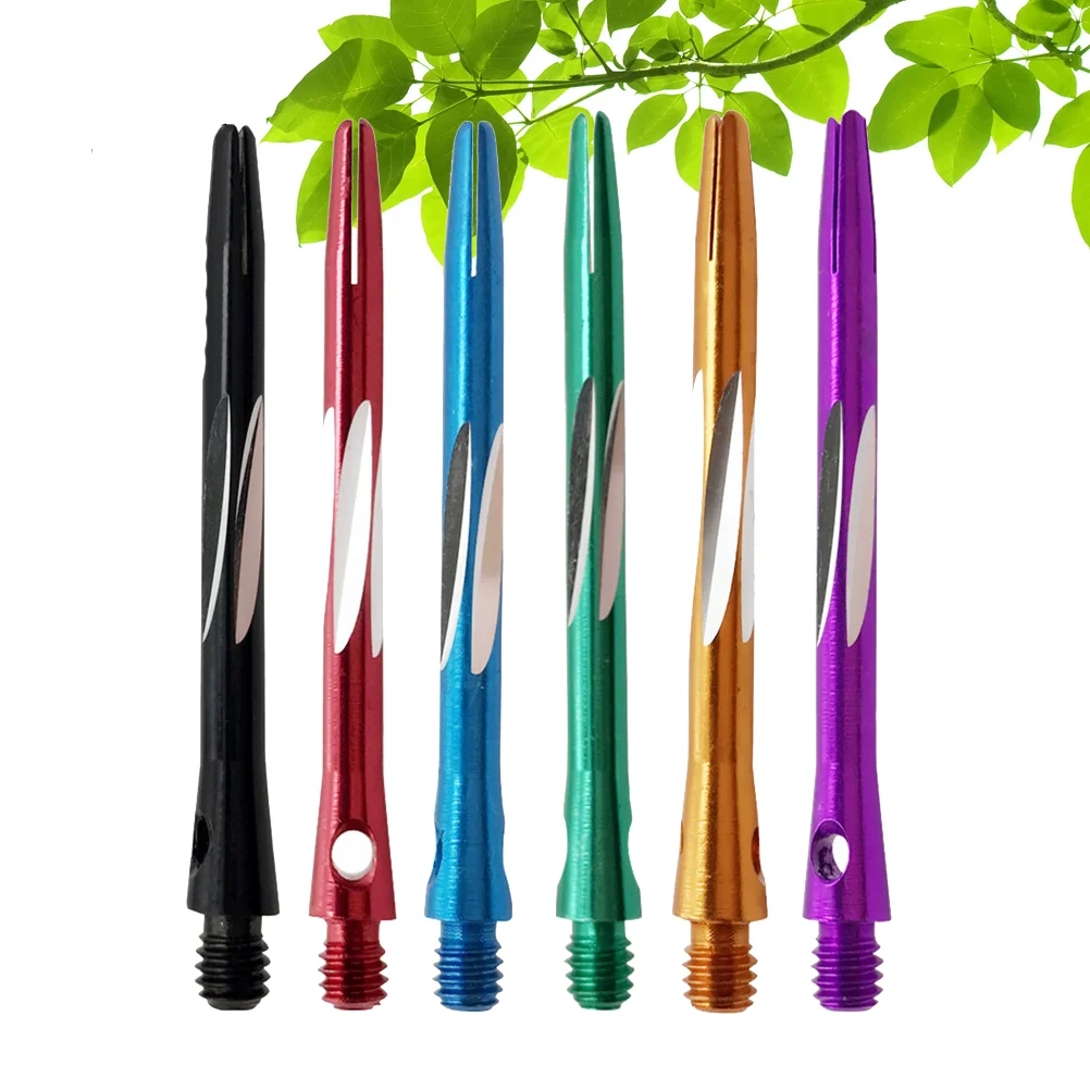 

6pcs Shafts Practical Delicate Professional Carved Durable Dart Rod Pole Rod Accessory Shafts for Game Entertainment