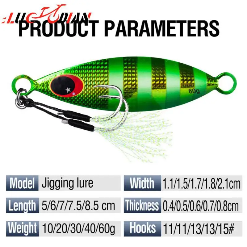 

Fishing Tools Fish Hard Bait Luminous Large Weight Luya Iron Plate Artificial Freshwater Sea Fishing Bionic Bait Fishing Gear