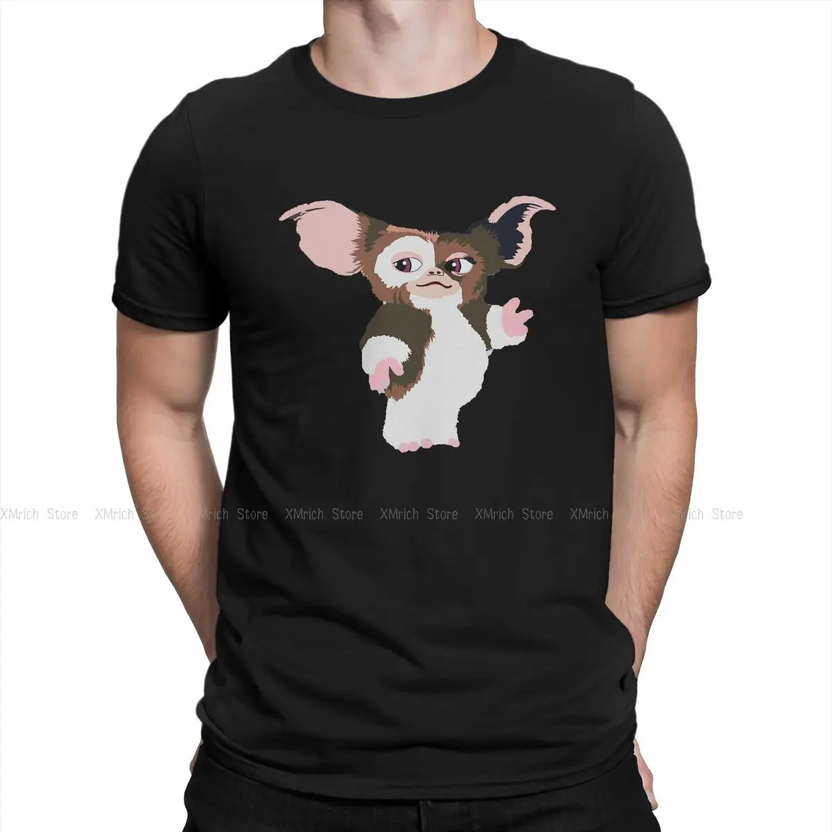 

Gizmo Classic Men T Shirt Gremlins Comedy Horror Film Leisure Tee Shirt Short Sleeve Round Collar Cotton Gift Idea Clothing