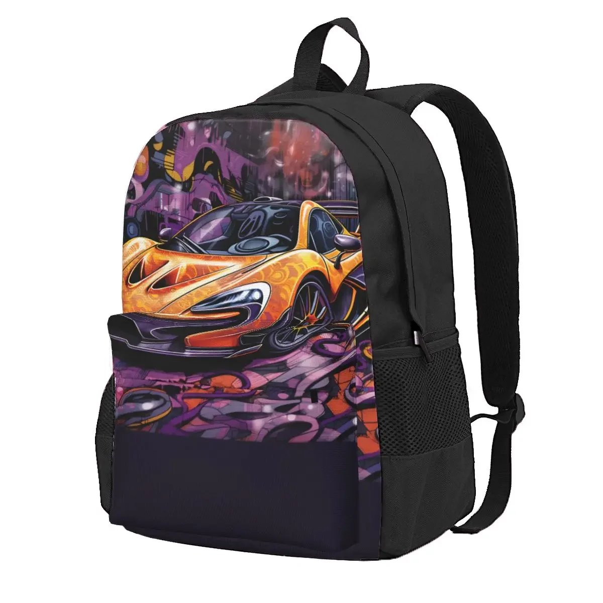 

Мощный спортивный рюкзак для автомобиля, женские походные рюкзаки из полиэстера с принтом в виде граффити на стену, элегантные школьные ранцы, рюкзак