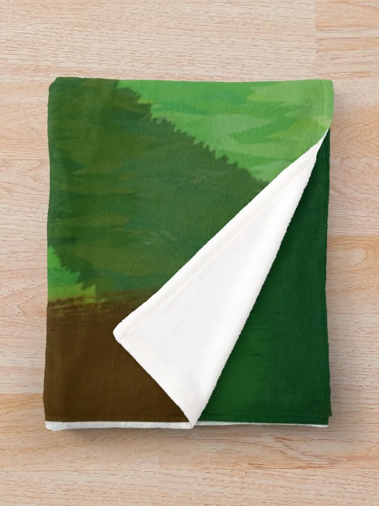 Verdant Meadow: Одеяло с цифровой пейзажной живописью плюшевые термоодеяла