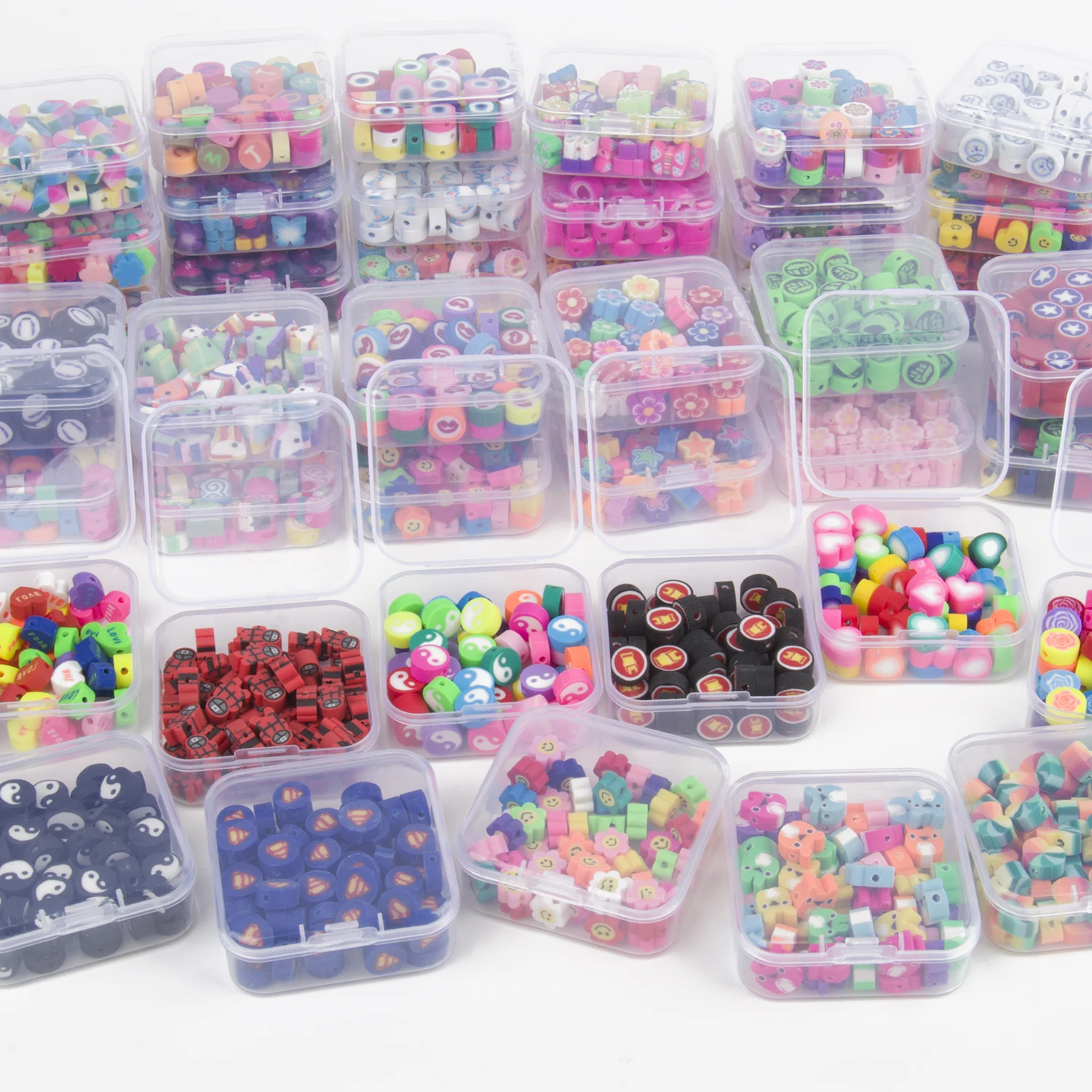 

50 шт., бусины из полимерной глины, 45 видов