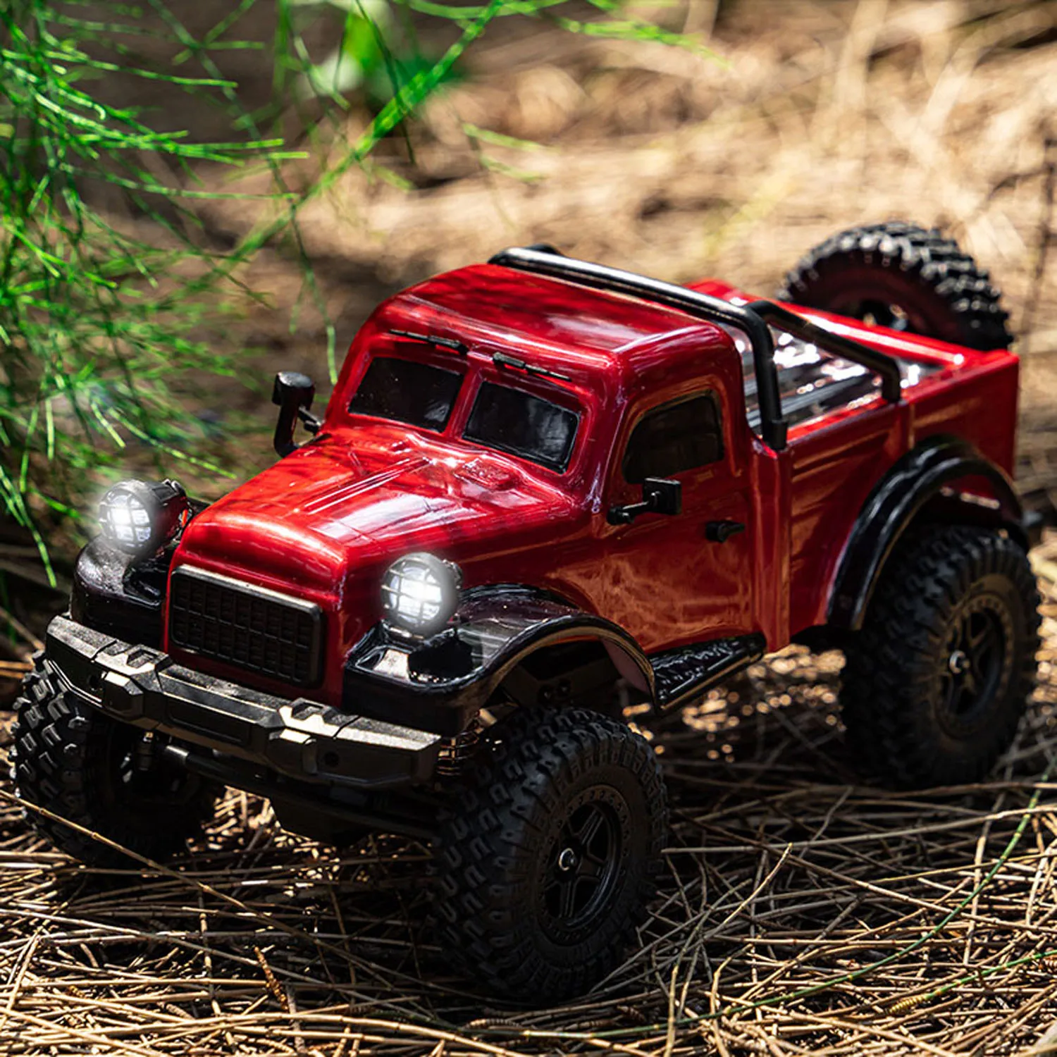 Фото 1/18 Пульт дистанционного управления 4WD Rock Crawler Автомобиль Моделирование Пикап 2,4 ГГц RC Гусеничный Матовый мотор Батарея Свет Готовый к работе №3