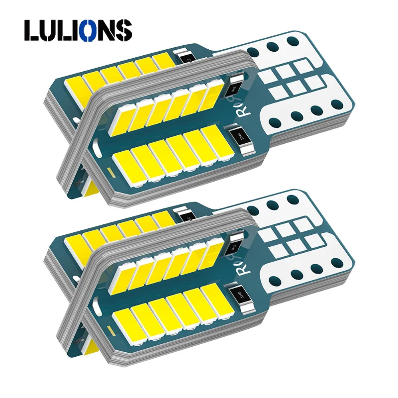 

10Pc Clearance Lamp T10 CSP3014 LED Chip For Car Interior Bulb Super Bright Light Signal Lamp License Plate light White 6000K