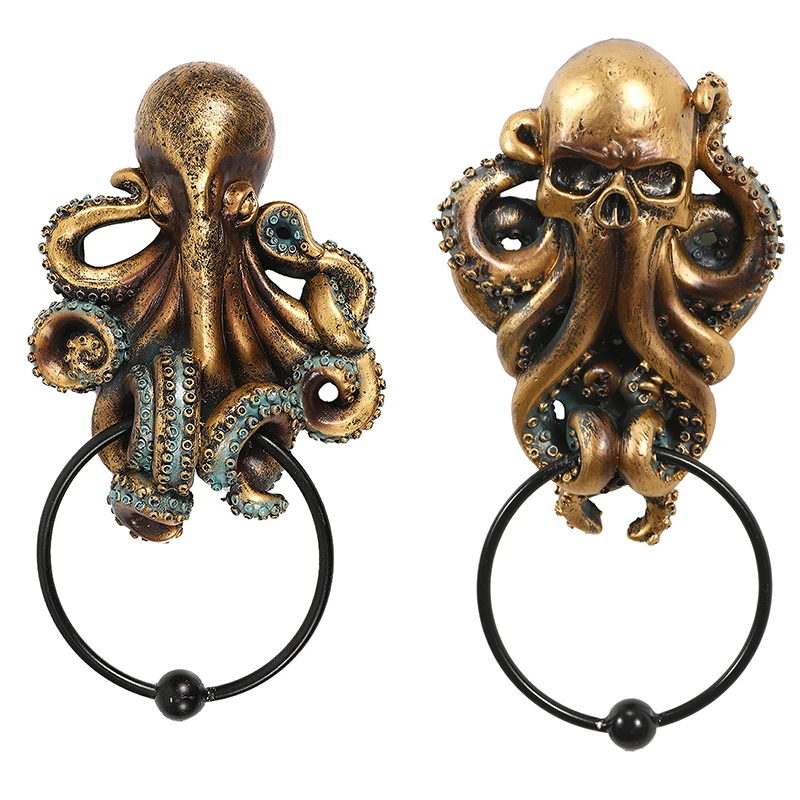 Осьминог молоток с крючком на стену украшение реалистичная скульптура осьминога