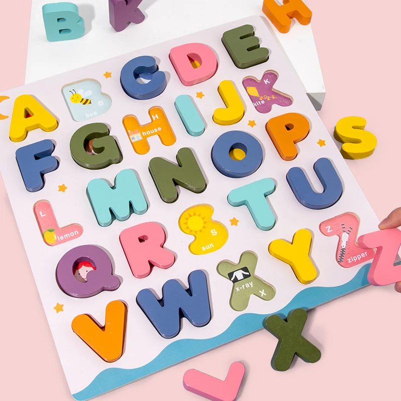 

Kids Wood Montessori Educational Toy Number Letter Shape Cognition Math Toys Child Early Educational Busy Board Gifts