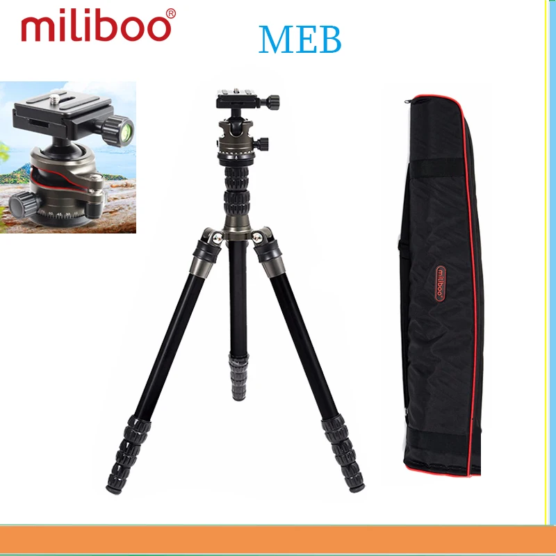 

miliboo MEB Portable Carbon Fiber Light Weight Travel Tripd 52 "/135 cm Come with Quick Release Plate Ball Head for Camera Canon