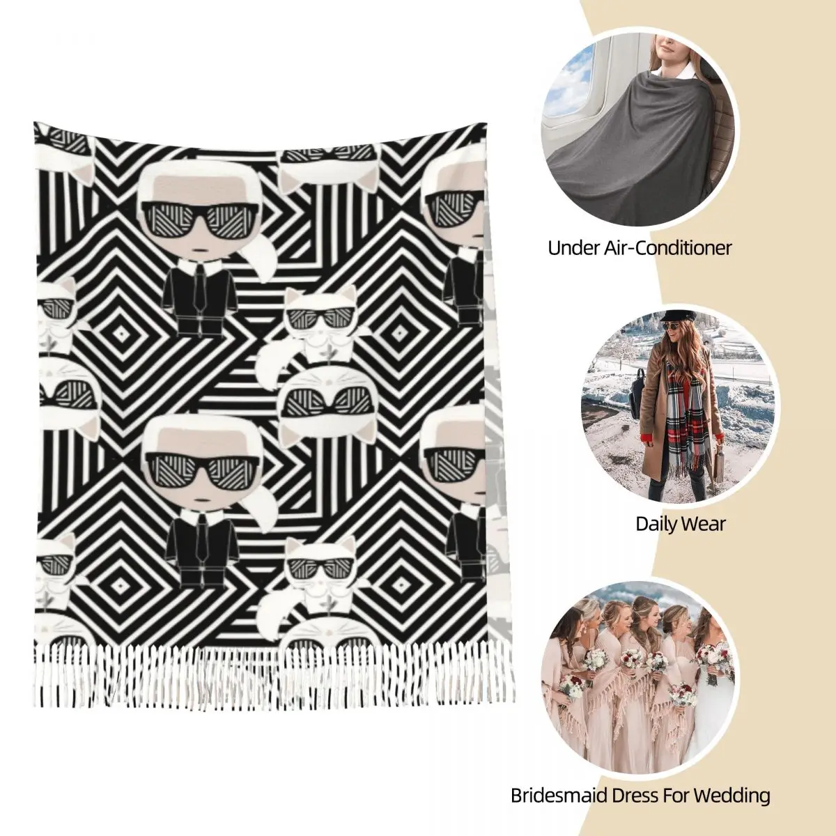 K модный шарф с надписью для женщин зимняя теплая кашемировая шаль большой