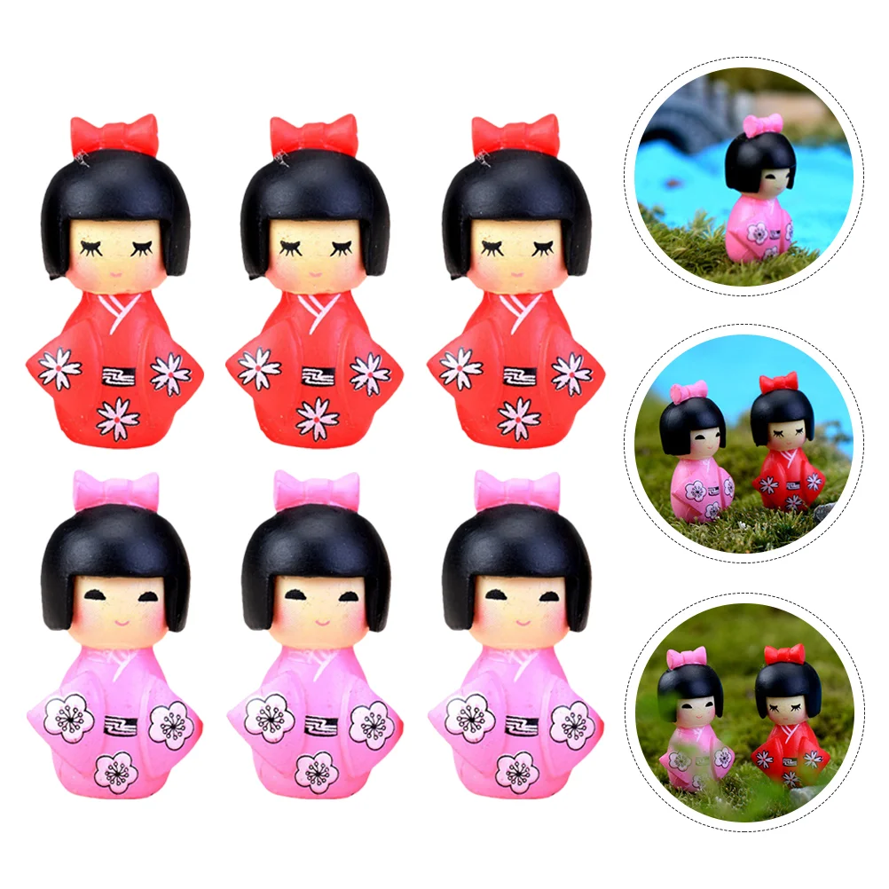 

Japanese Kimonogirl Miniature Traditional Crafts Decor Toykokeshi Figurine Gardentabletop Figurinescake Ornaments Nestingbonsai