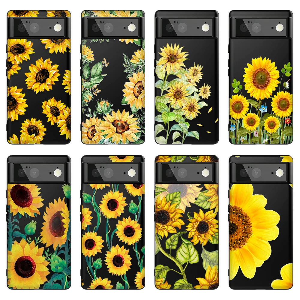 

Sunflower Phone Case for Google Pixel 6 Pro 3 3a 4 5 XL Soft TPU Silicone Coque for Google Pixel 4a 5a 5G 6Pro Back Cover Fundas