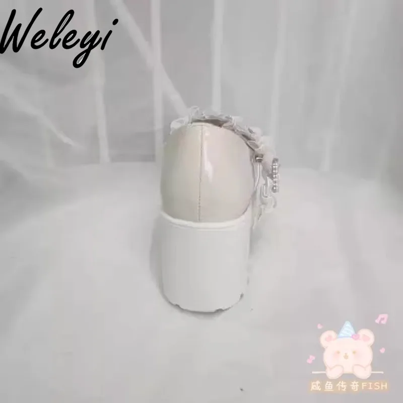 Новинка японские осенние туфли на платформе и высоком каблуке серия Sweet Mine