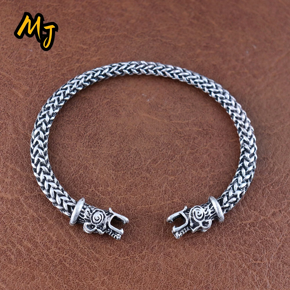 Классический мужской браслет с искусственной головой винтажные скандинавские