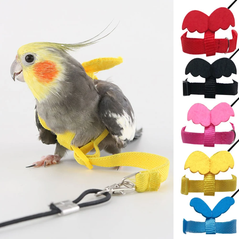 

For Cockatiel Small Birds Walking Tool For Parrots Outdoor Flying Rope Bird Training Harness Adjustable Parrot Flying Harness