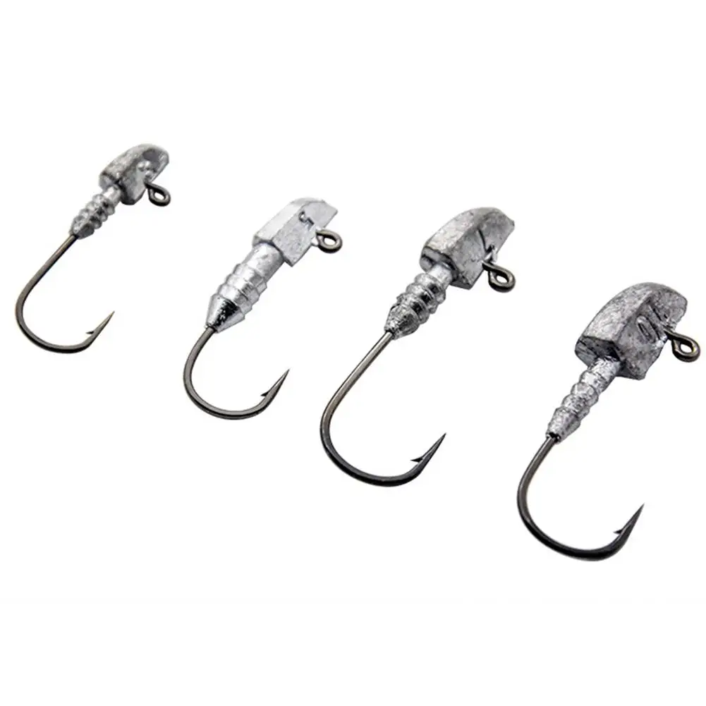 

Metal Fishing Hooks With Barbs Non-slip Head Hook Soft Lure Hooks Fishhooks Fishing Tackle Sharpen Barbed Fishhooks