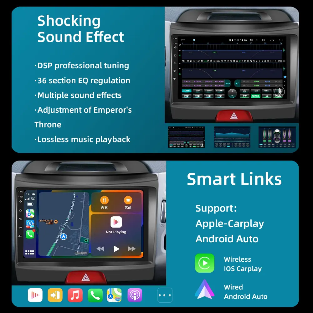 Jodofo 2din DSP Android 11 автомобильное радио мультимедийный видеоплеер навигация GPS для KIA