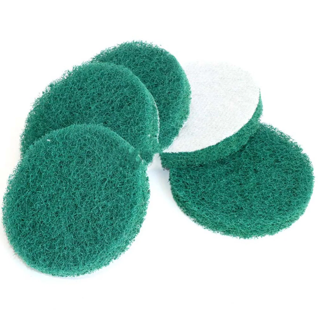 Durable Scrub Pads Kit Set of 100 1 / 4inch Back fleece Clean cloth With connecting rod + 1PCS polishing plate