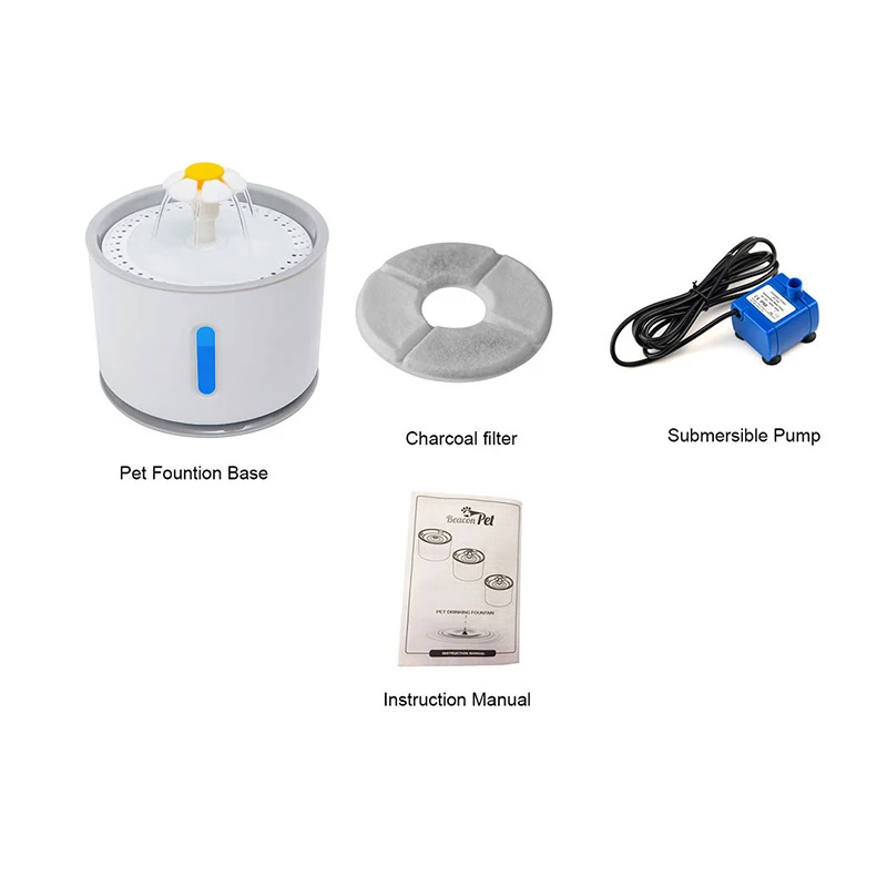 

2.4L Automatic Cat Water Fountain LED Electric Mute Water Feeder USB Dog Pet Drinker Bowl Pet Drinking Dispenser For Cat Dog