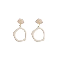 modern womens earrings 2022 korean fashion acrylic geometric cutout pendant earrings simple womens wedding engagement jewelry