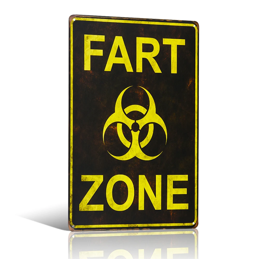 

Fart Zone Garage Rustic Look Vintage Tin Signs Man Cave, Shed & Bar Sign Wall D
