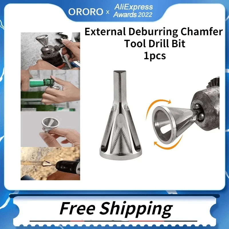 

2022 External Deburring Chamfer Tool Drill Bit Burr Remover Tool HSS Hexagon Shank for Copper Aluminum Steel